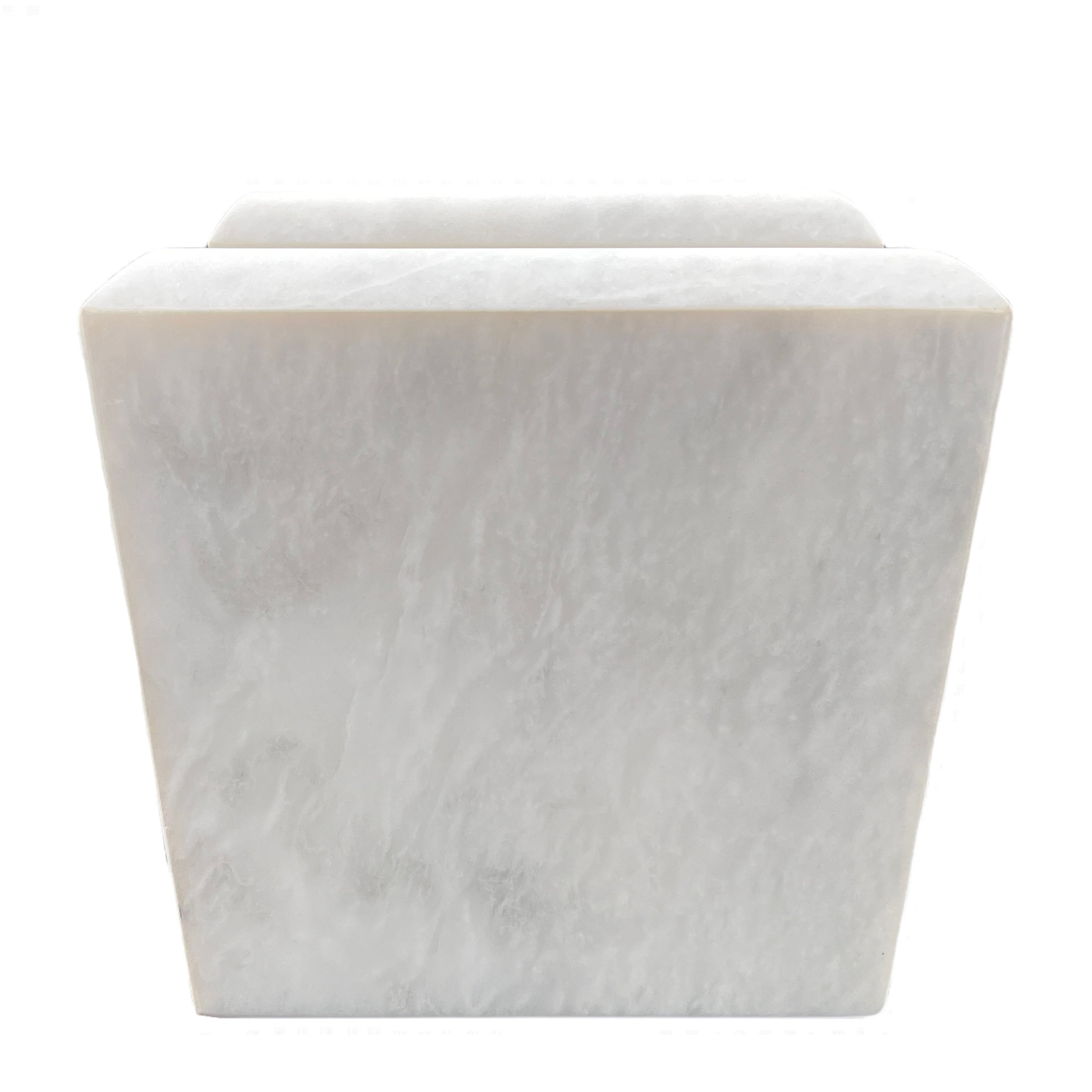Yasmin Marble Tissue Box - Pearl White Marble Honed