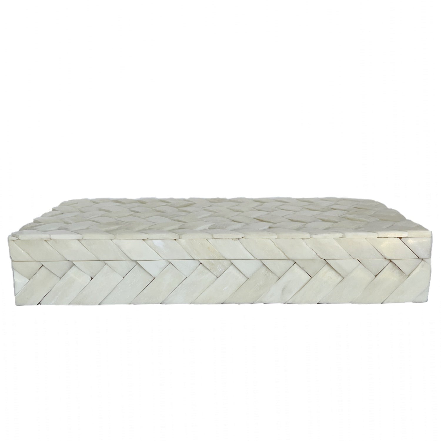 Ivory Braid Box - 12"x 6"x 2"