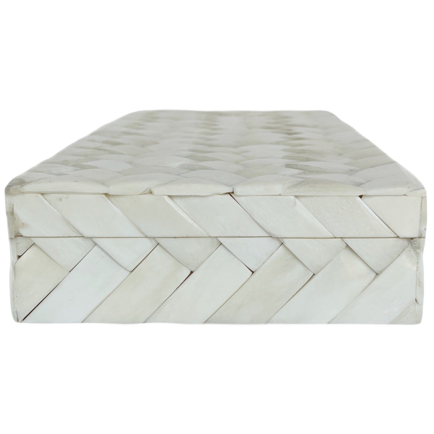 Ivory Braid Box - 12"x 6"x 2"