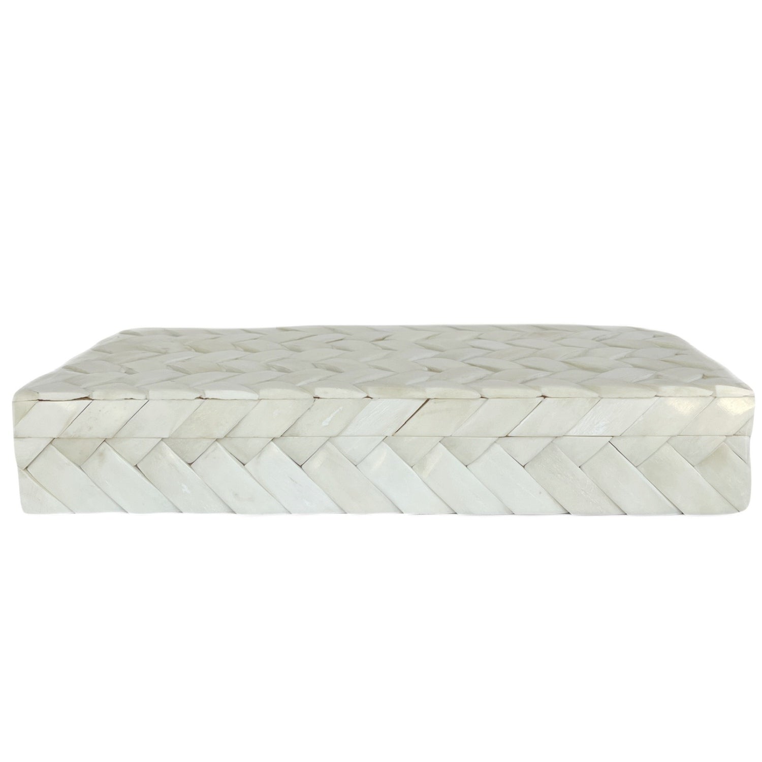 Ivory Braid Box - 12"x 6"x 2"