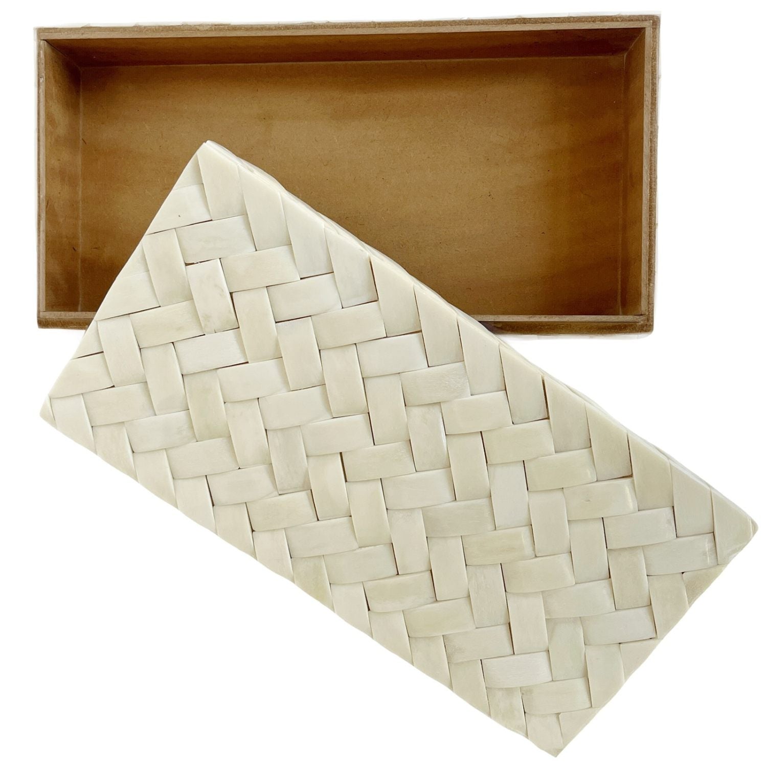 Ivory Braid Box - 12"x 6"x 2"