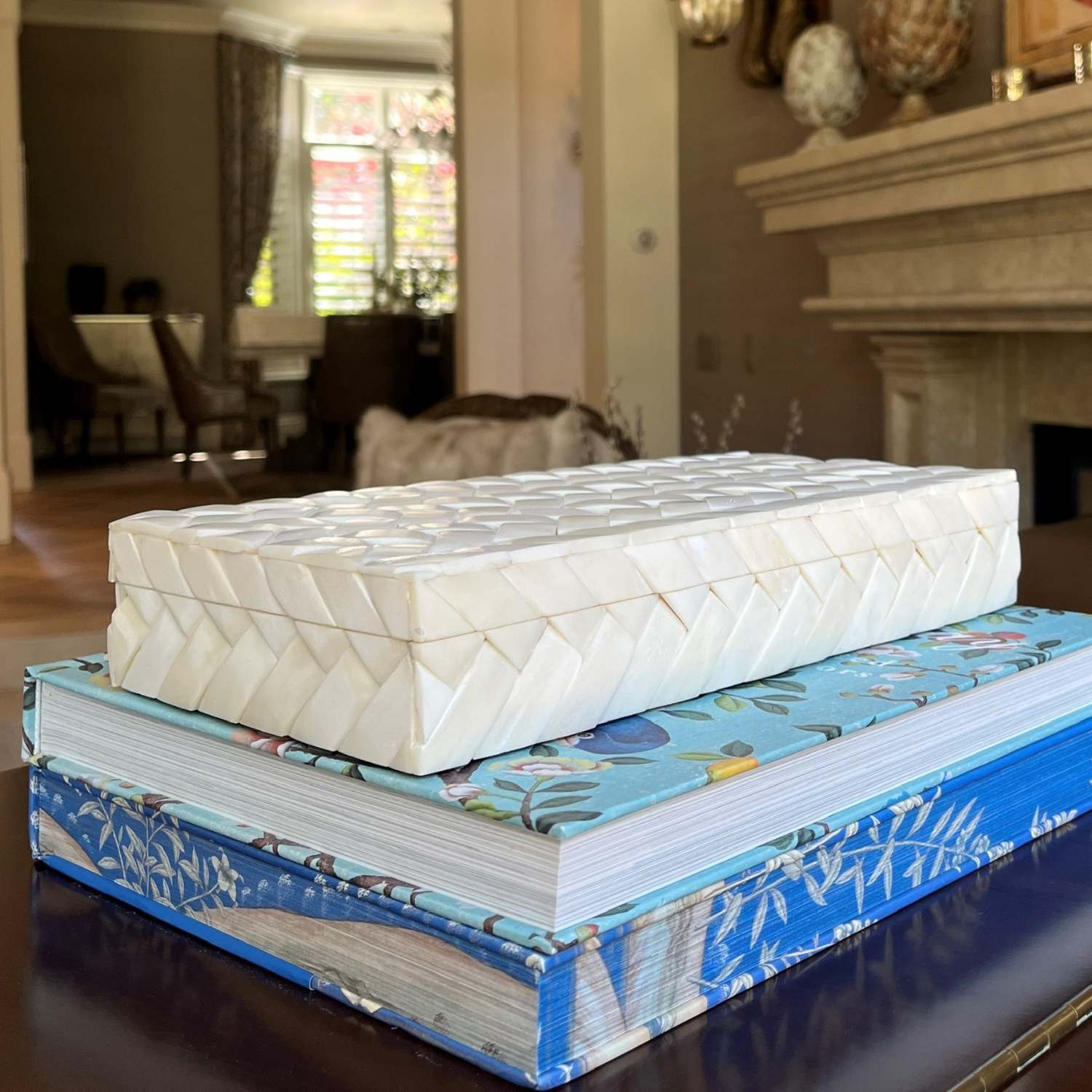 Ivory Braid Box - 12"x 6"x 2"