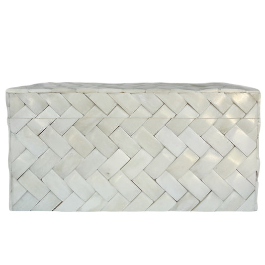 Ivory Braid Box - 10"x 5"x 5"