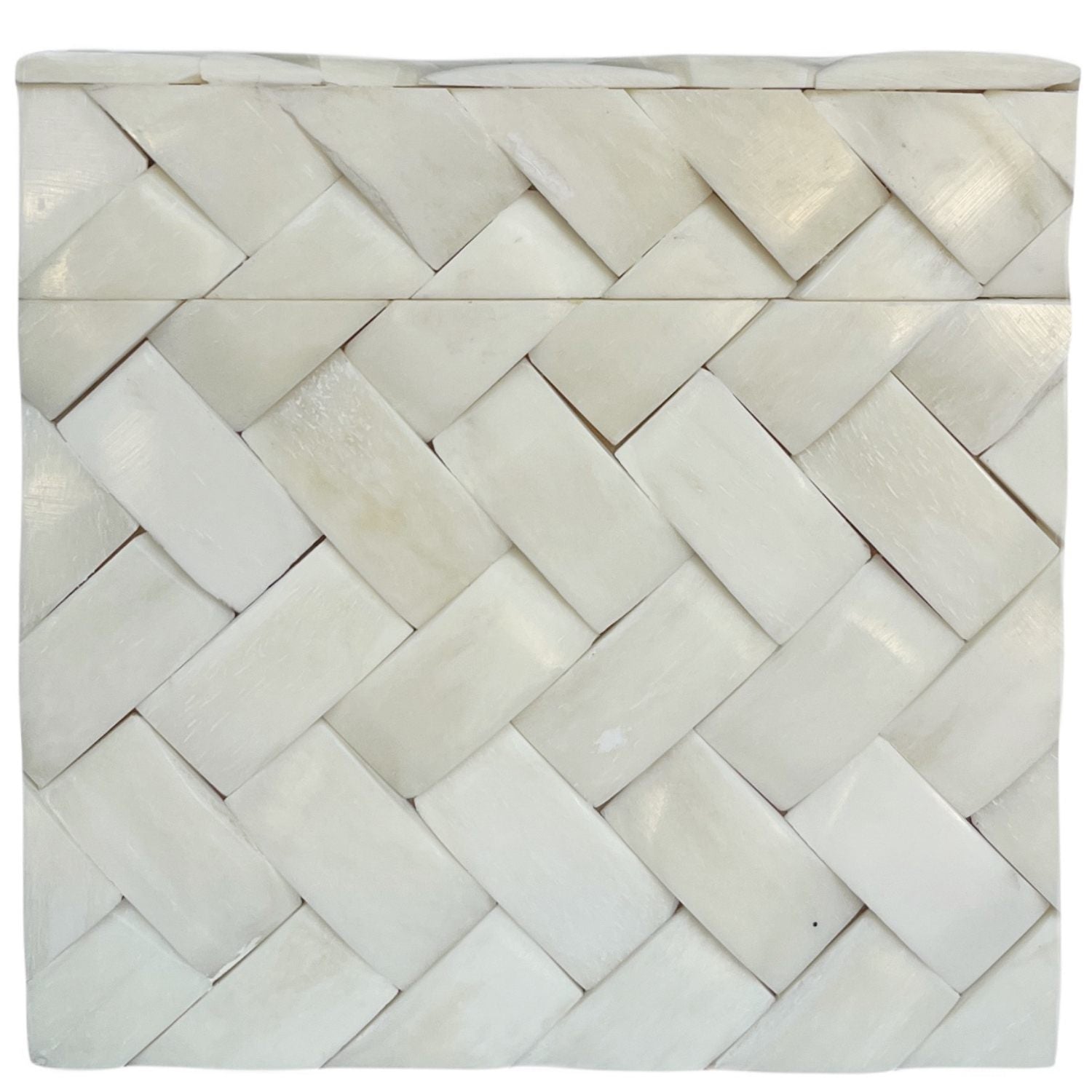 Ivory Braid Box - 10"x 5"x 5"