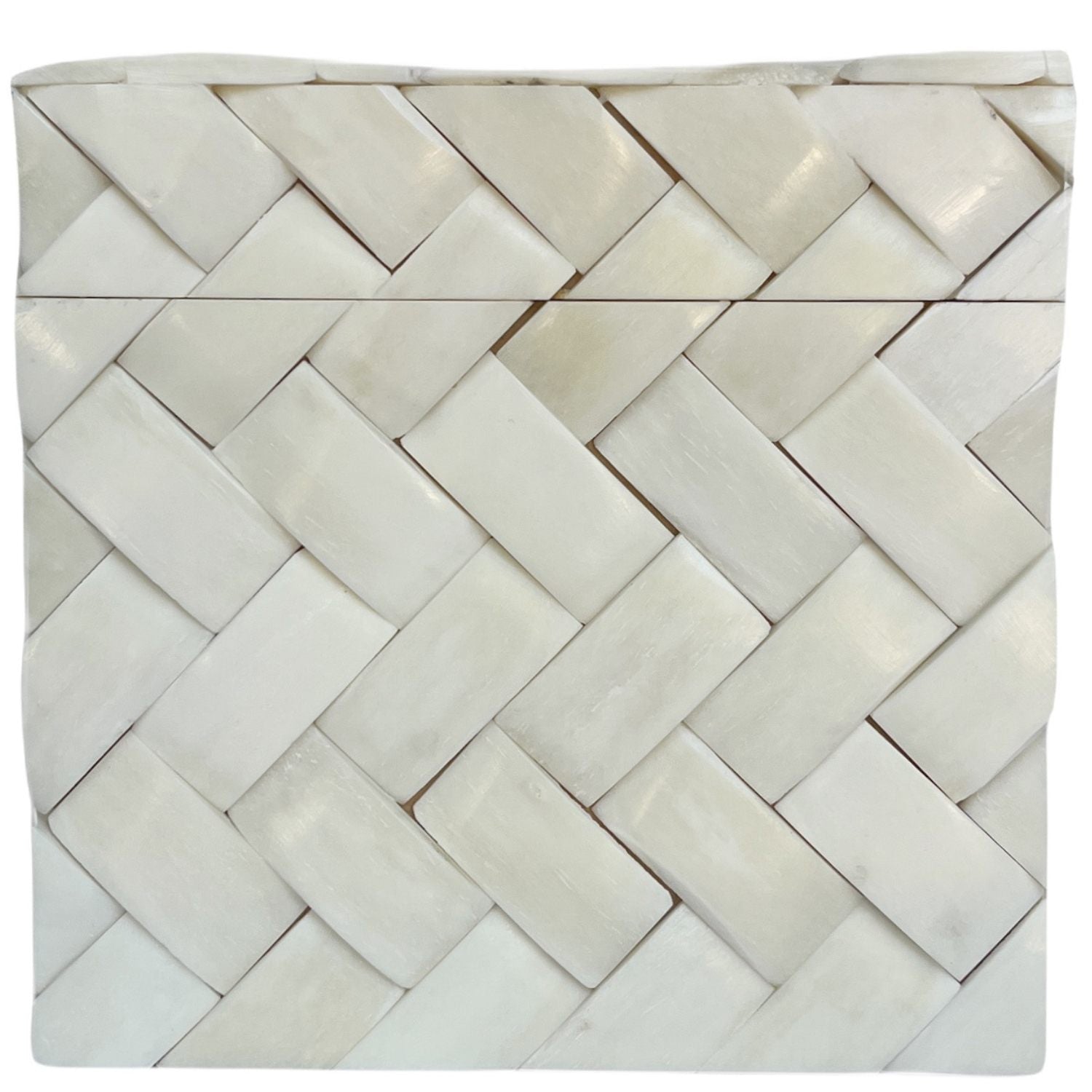 Ivory Braid Box - 10"x 5"x 5"