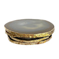 Load image into Gallery viewer, Coasters Large Natural Brown Agate with Gold Trim - Set of 4
