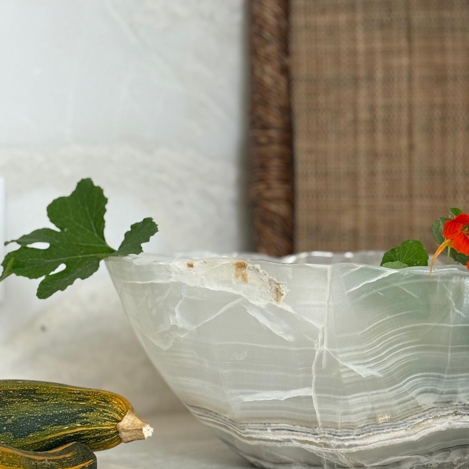 Deep Onyx Bowl with Stone Bottom