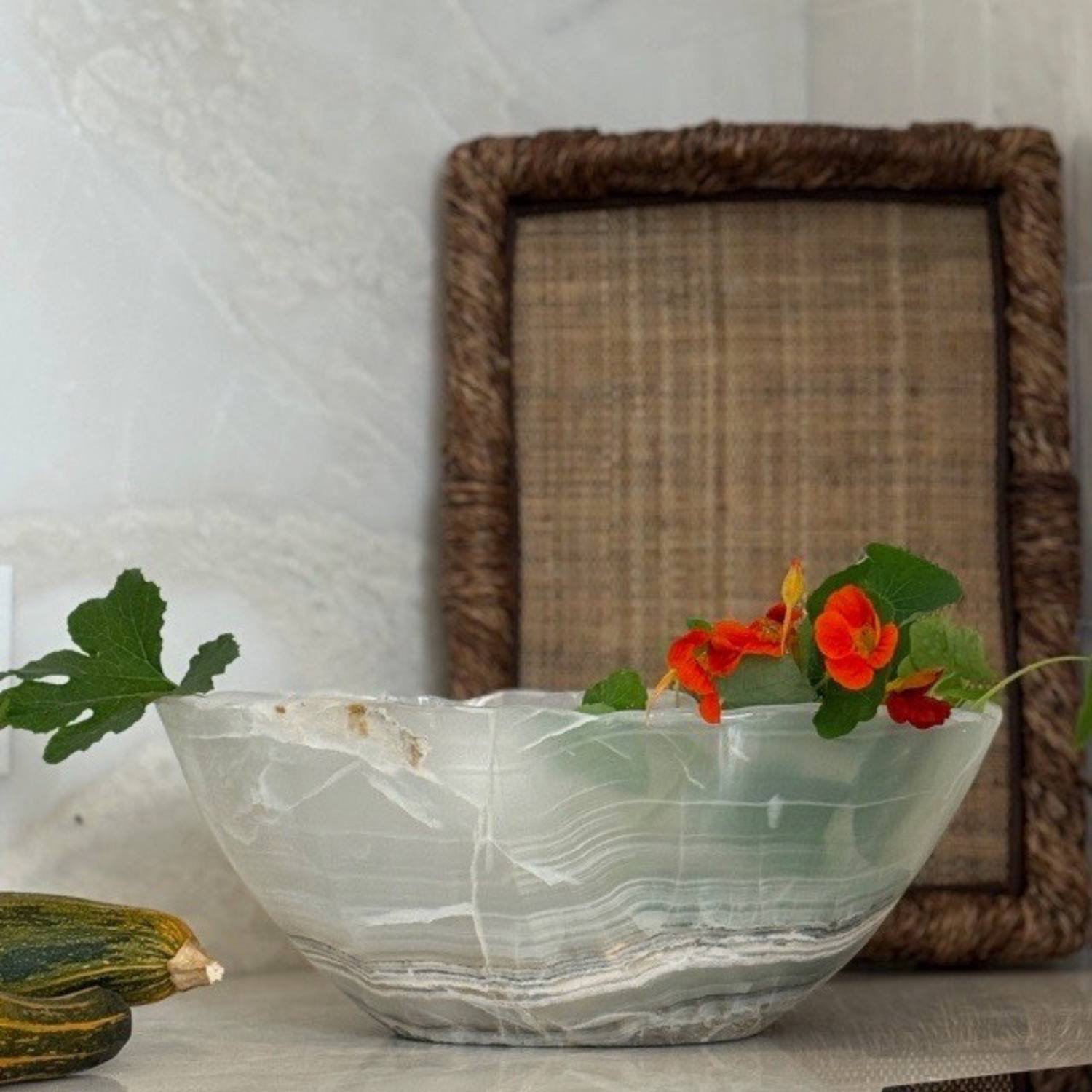 Deep Onyx Bowl with Stone Bottom
