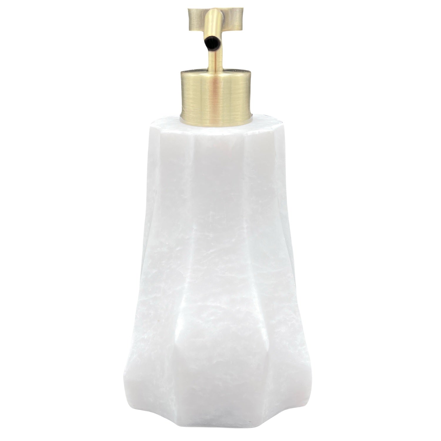 Yasmin Marble Soap Dispenser - Pearl White Marble Honed
