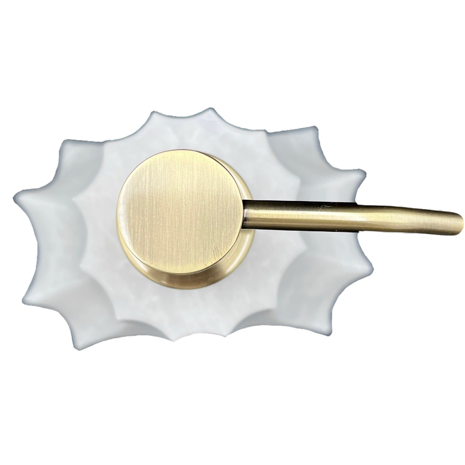 Yasmin Marble Soap Dispenser - Pearl White Marble Honed