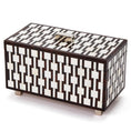Load image into Gallery viewer, Caspian Bone Box with Silver Feet & Handle
