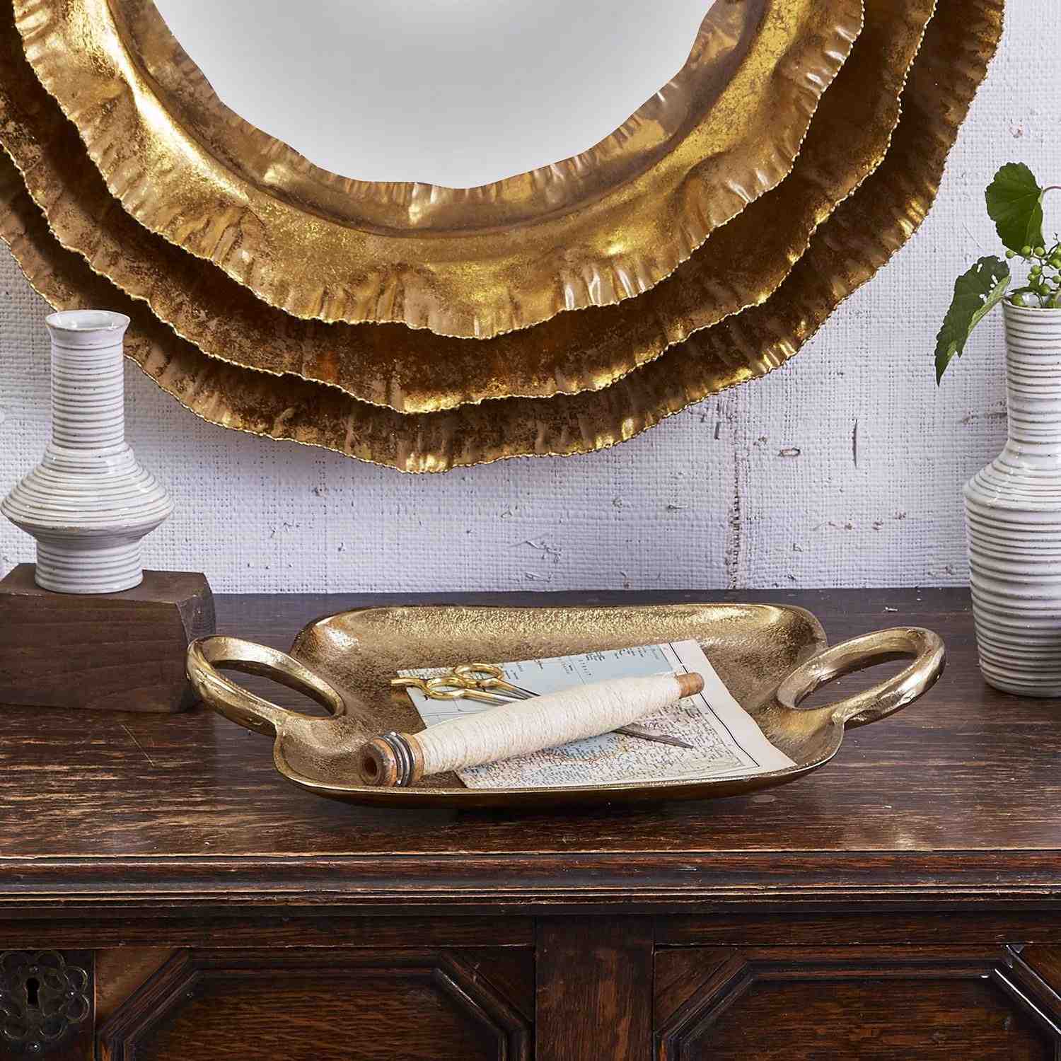 Golden Moderna Trays - Set of 2