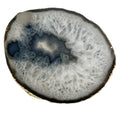 Load image into Gallery viewer, Coasters Large Natural Grey Agate with Gold Trim - Set of 4
