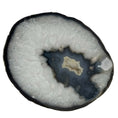 Load image into Gallery viewer, Coasters Large Natural Grey Agate with Gold Trim - Set of 4
