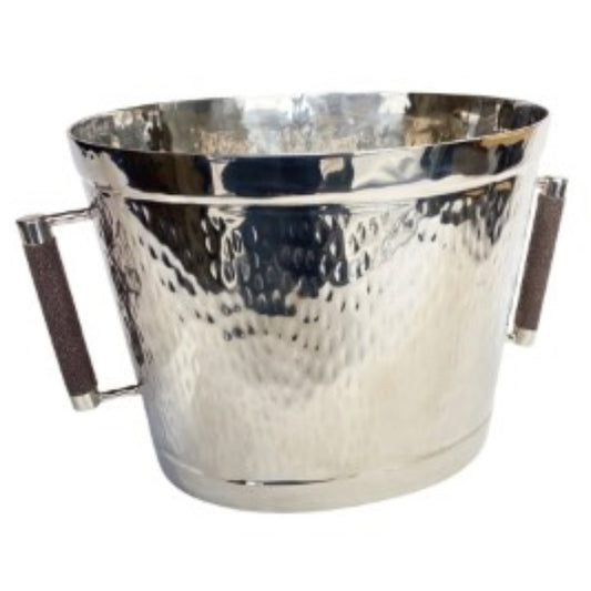 Hand-Forged Drink Bucket with Genuine Shagreen Handles