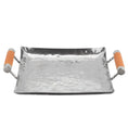 Load image into Gallery viewer, Hand-Forged Square Tray with Genuine Shagreen Handles - Small
