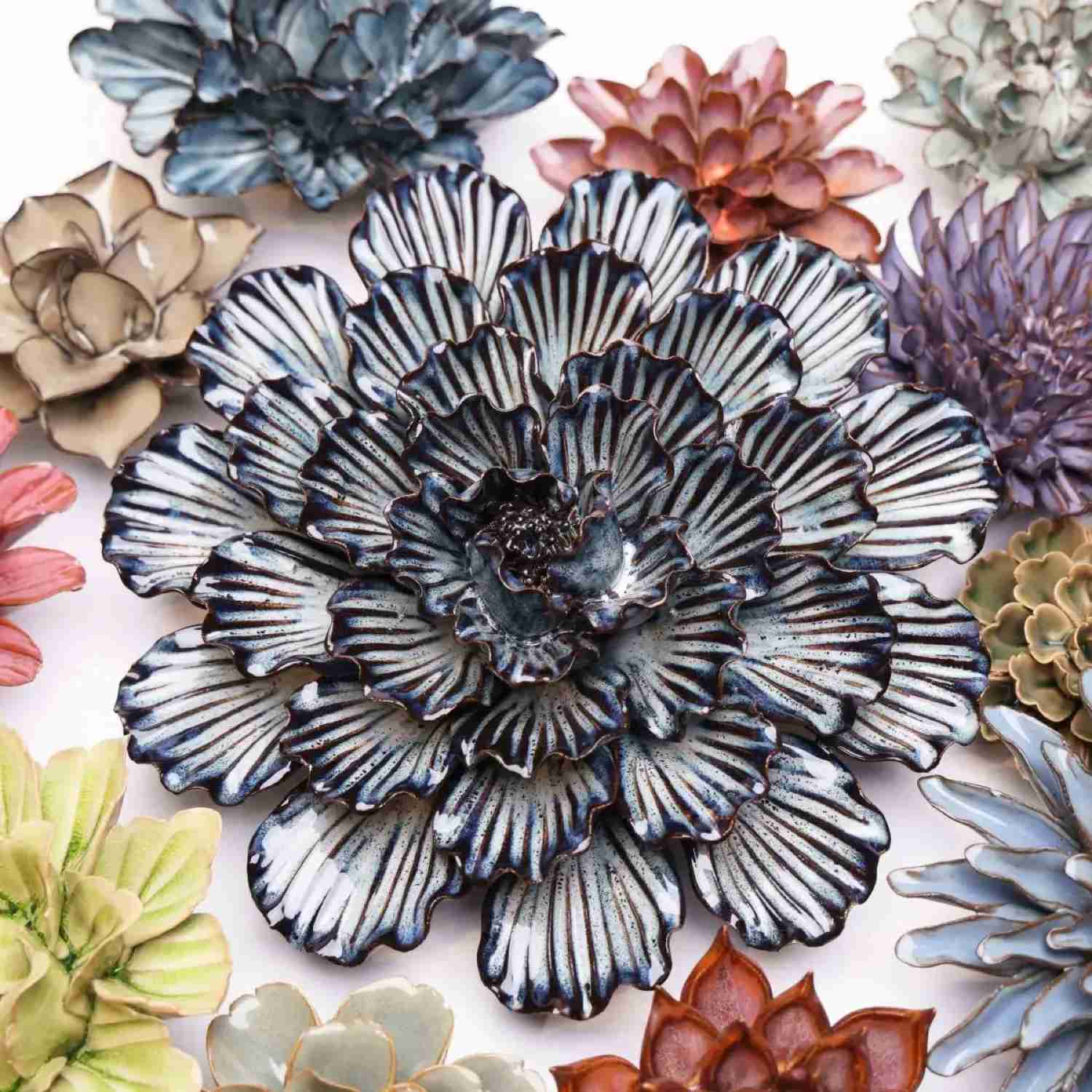 Ceramic Dahlia Sculpture