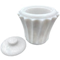 Load image into Gallery viewer, Yasmin Marble Lidded Canister - Pearl White Marble Honed
