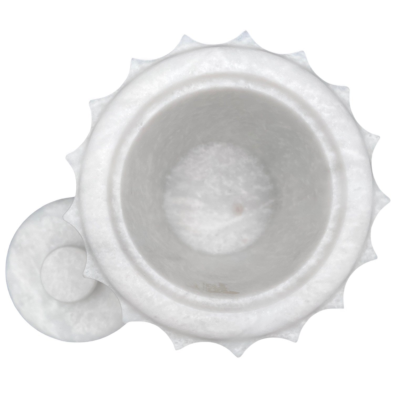 Yasmin Marble Lidded Canister - Pearl White Marble Honed