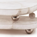 Load image into Gallery viewer, White Quartz Trays with Silver Feet – Set of 2
