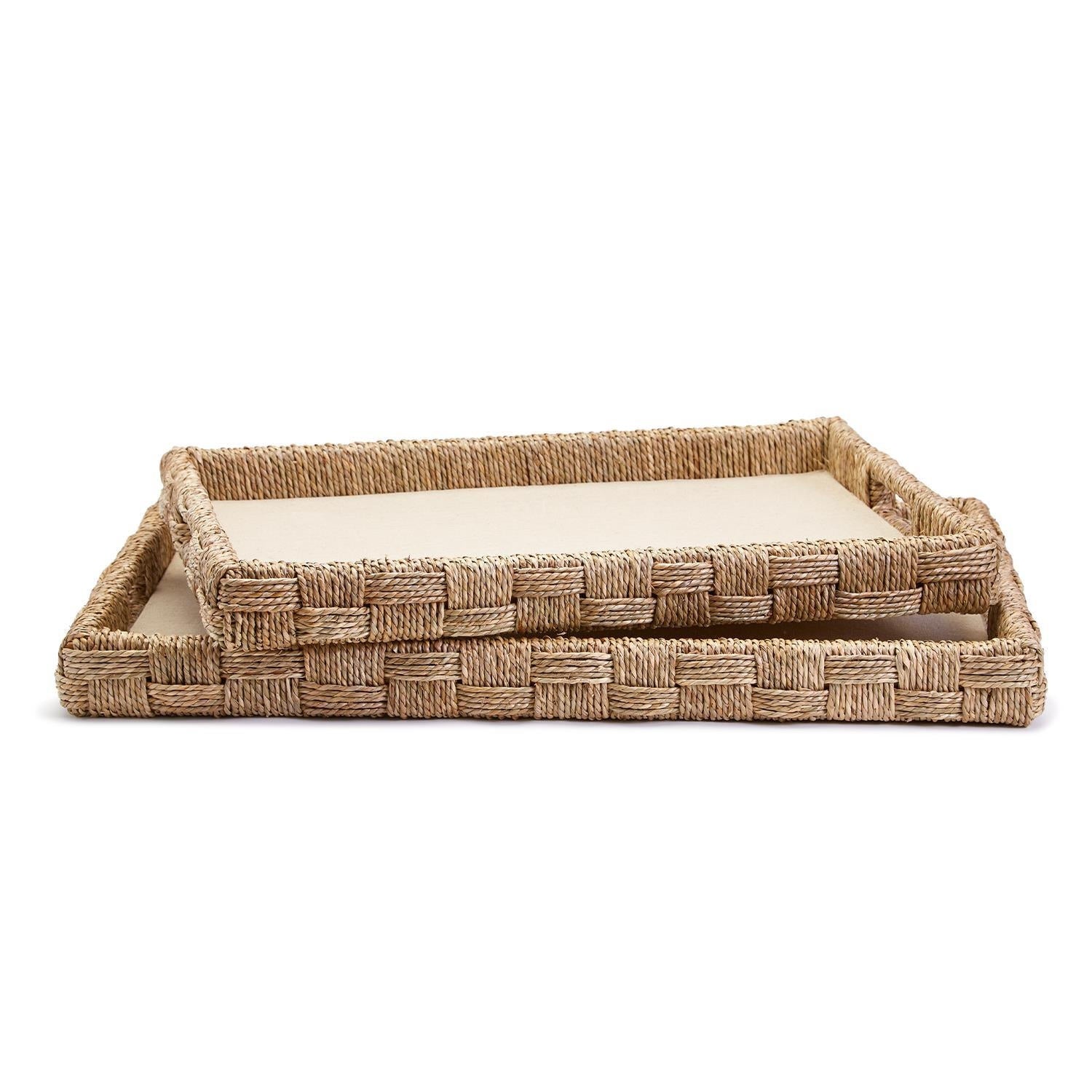 Sea Grass Woven Trays – Set of 2