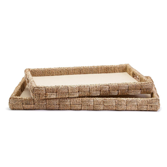 Sea Grass Woven Trays – Set of 2