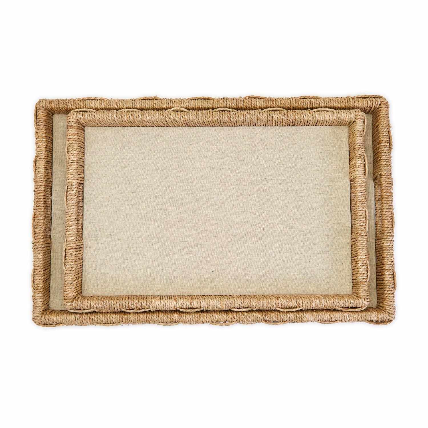 Sea Grass Woven Trays – Set of 2