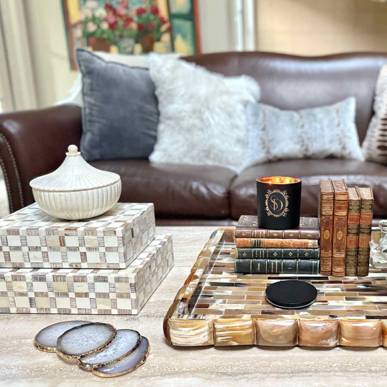 Layla Mosaic Covered Bowl