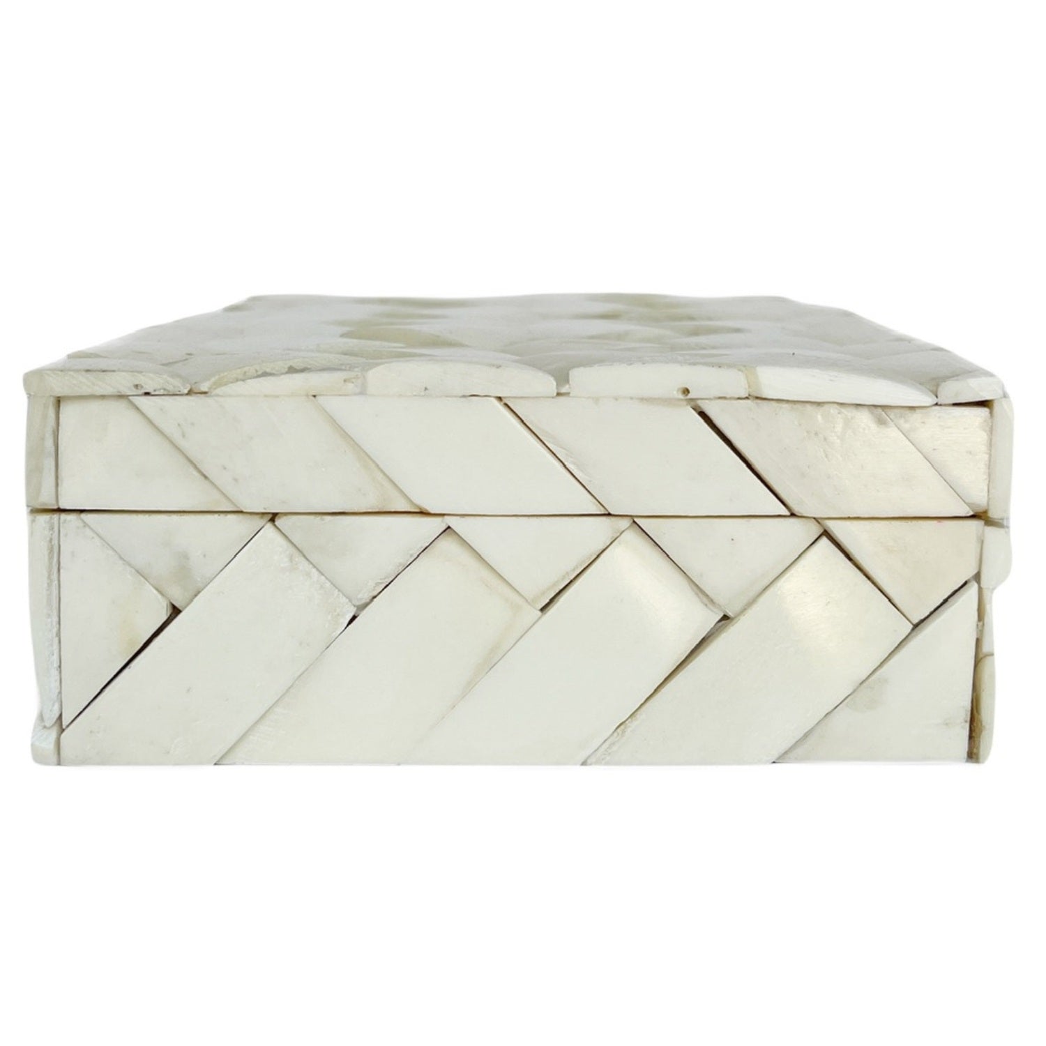 Ivory Braid Box - 8"x 5"x 2"