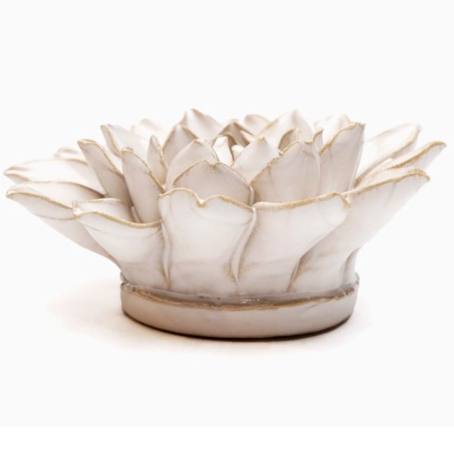 Ceramic Wall Flowers Ivory - Set of 7
