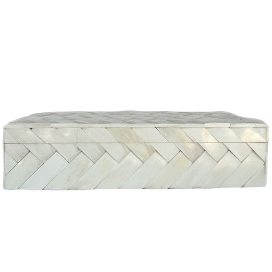 Ivory Braid Box - 10"x 6"x 2.5"