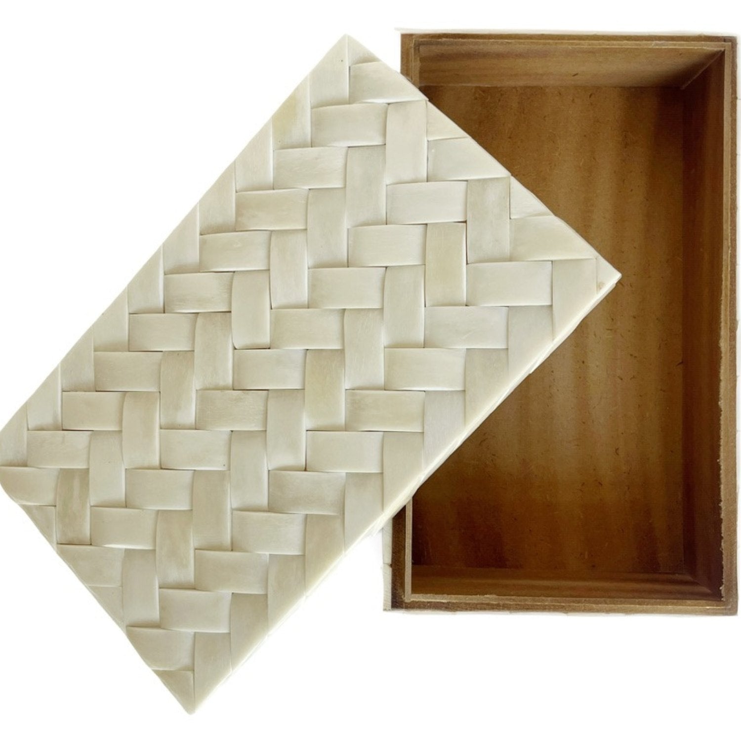 Ivory Braid Box - 10"x 6"x 2.5"