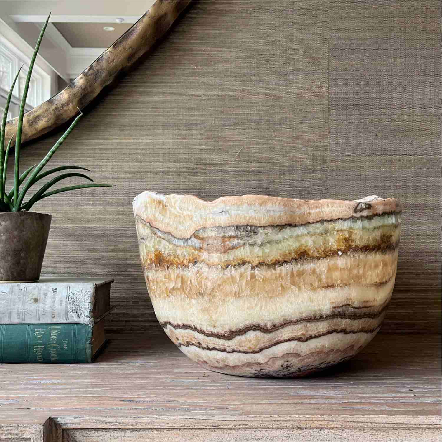 Extra Large Banded Onyx Bowl (No. 2)