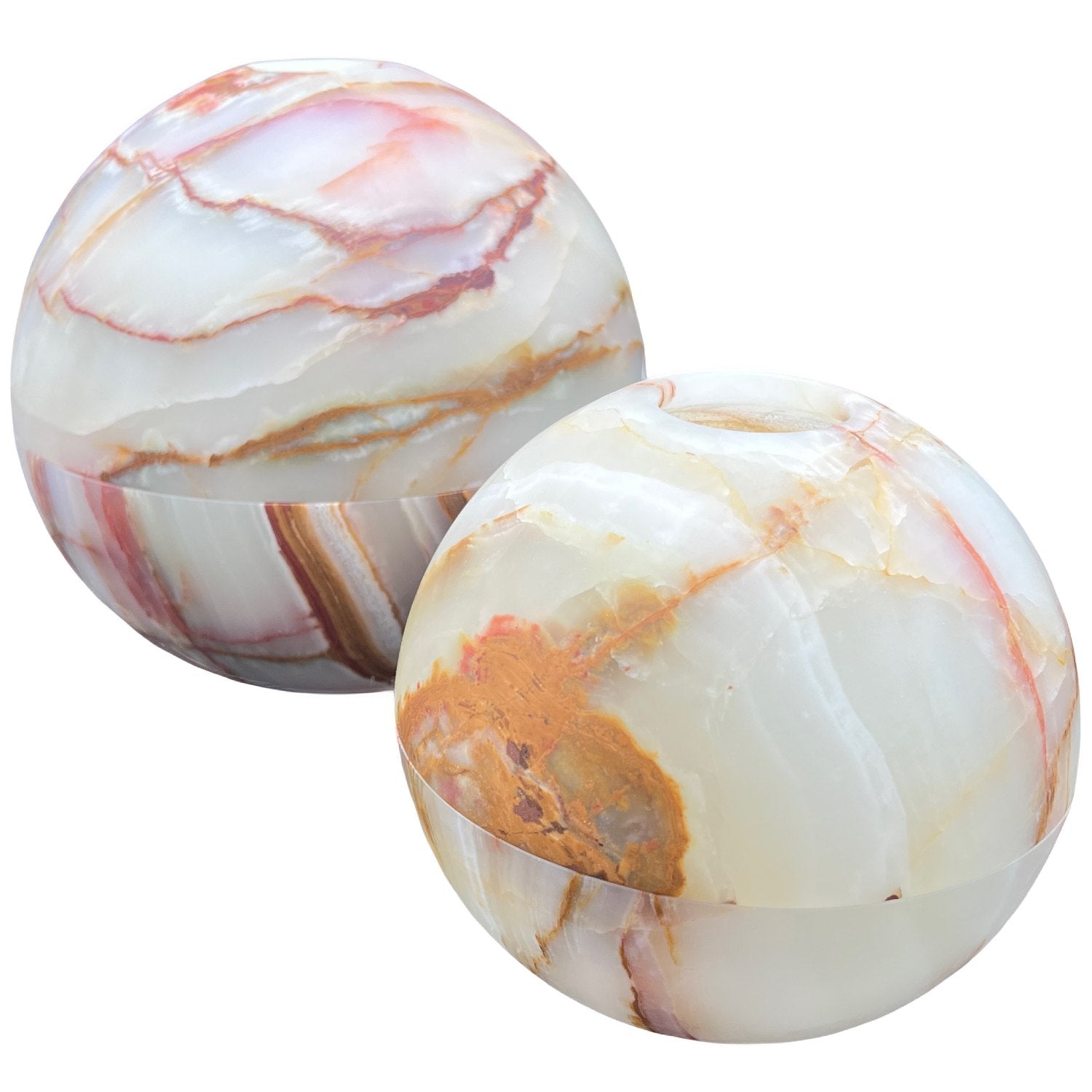 Jupiter Vase / Lantern - Crema Verde Onyx - Large