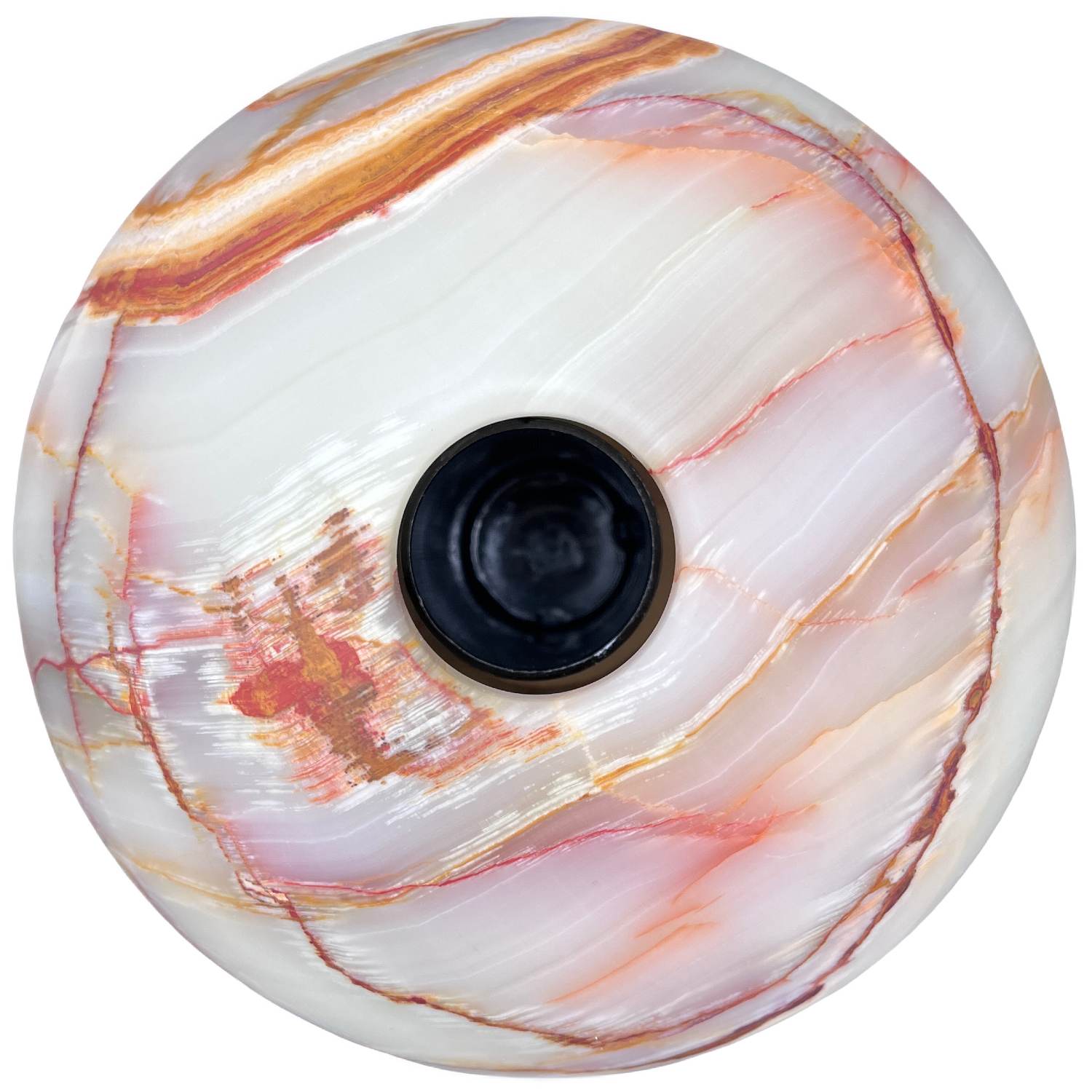 Jupiter Vase / Lantern - Crema Verde Onyx - Large