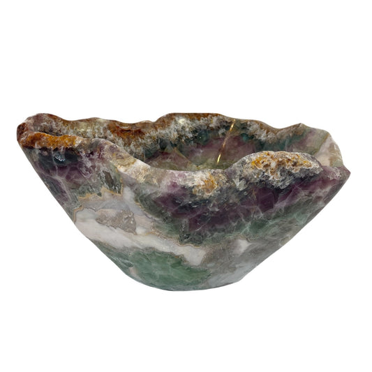 Large Green & Purple Fluorite Bowl
