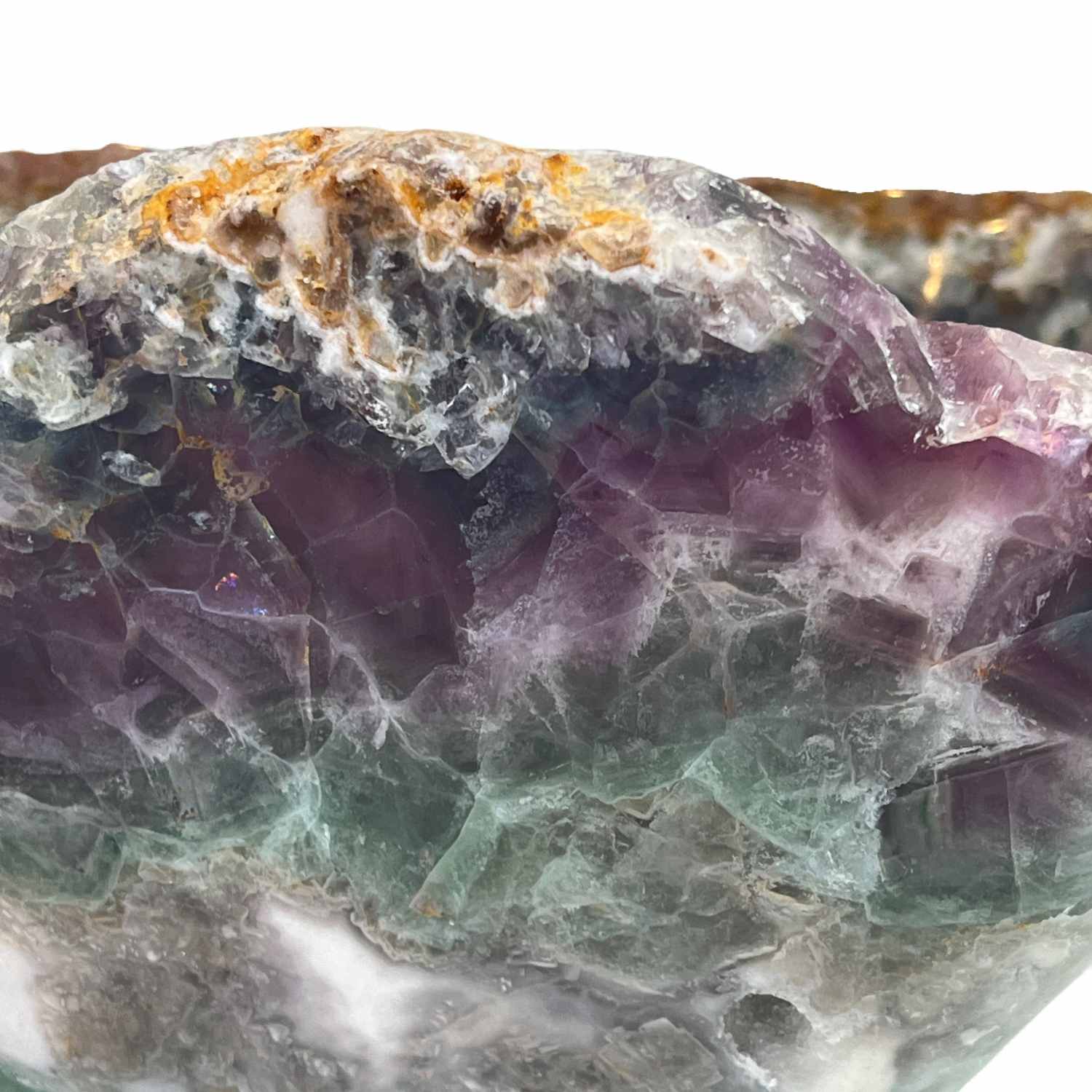 Large Green & Purple Fluorite Bowl