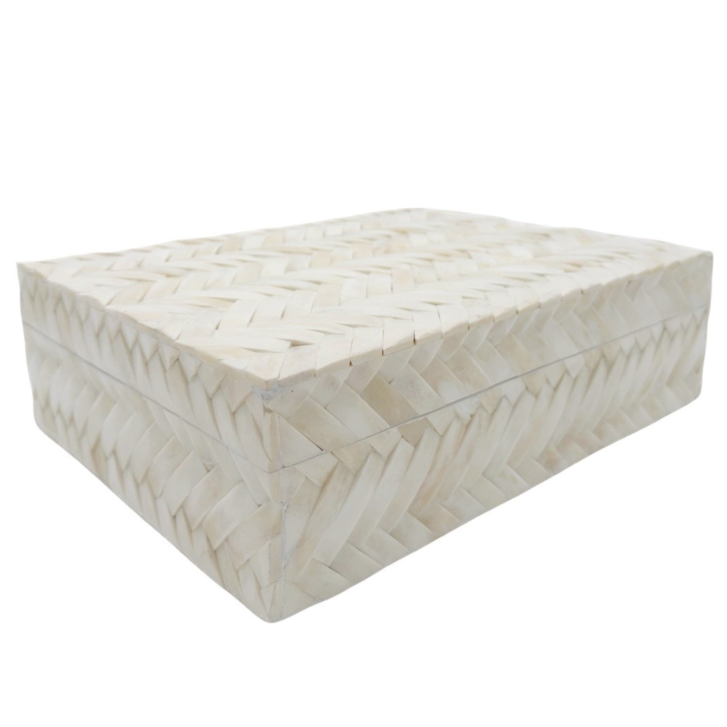 Ivory Braid Box  14" x 10" x 4.25"
