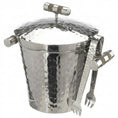 Load image into Gallery viewer, Hand-Forged Ice Bucket with Genuine Shagreen Handle
