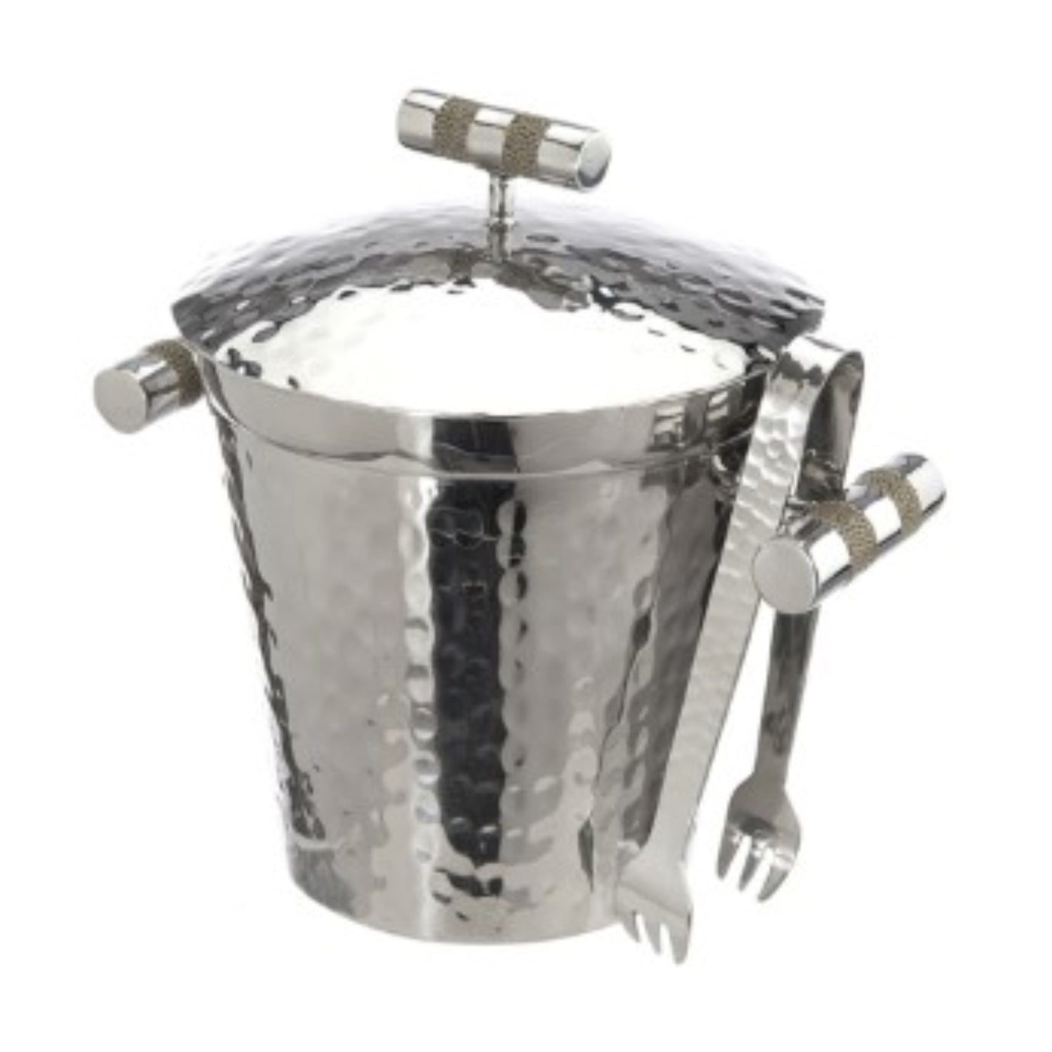 Hand-Forged Ice Bucket with Genuine Shagreen Handle