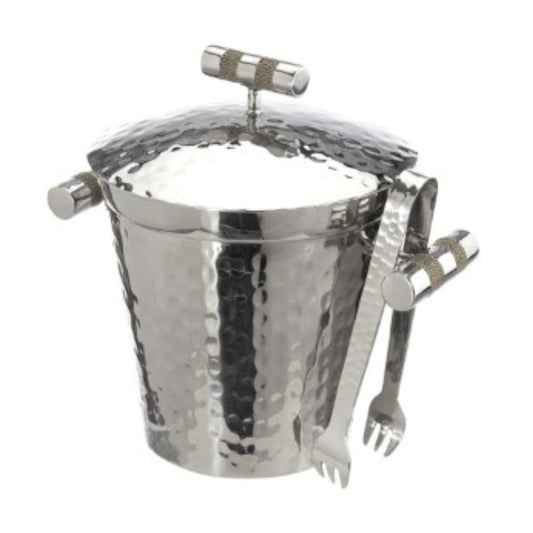 Hand-Forged Ice Bucket with Genuine Shagreen Handle