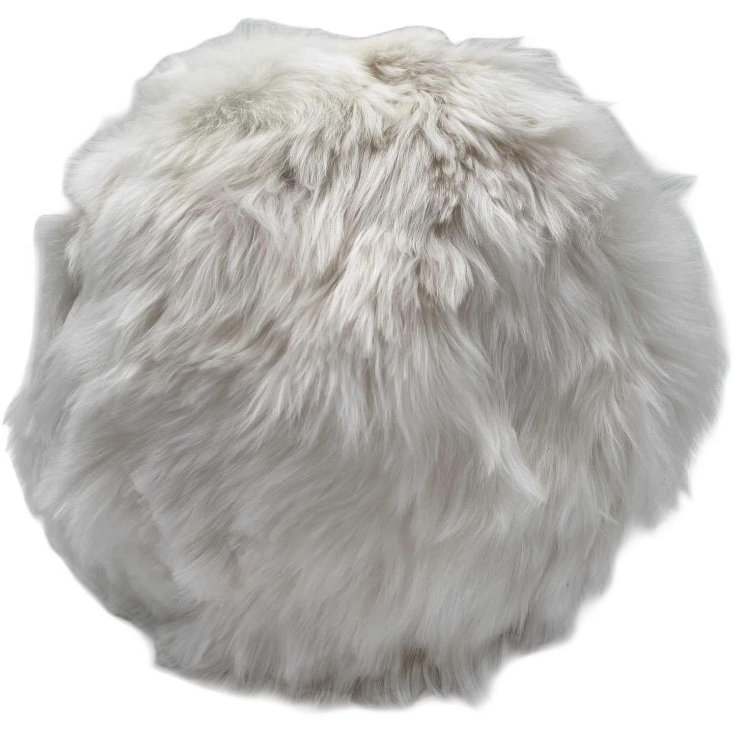 Suri Alpaca Ball Cushion - Ivory - 11"