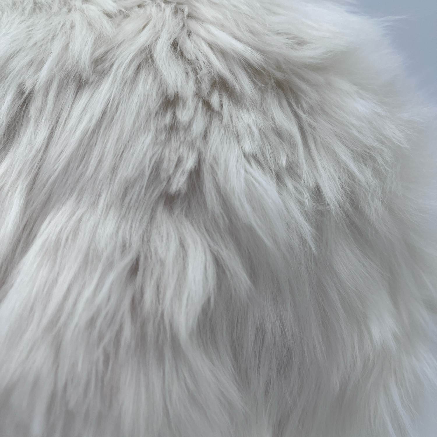 Suri Alpaca Ball Cushion - Ivory - 11"