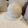 Load image into Gallery viewer, Suri Alpaca Ball Cushion - Ivory - 11"

