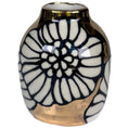 Load image into Gallery viewer, Ceramic Flowers Gold Bud Vase with 22K - Medium
