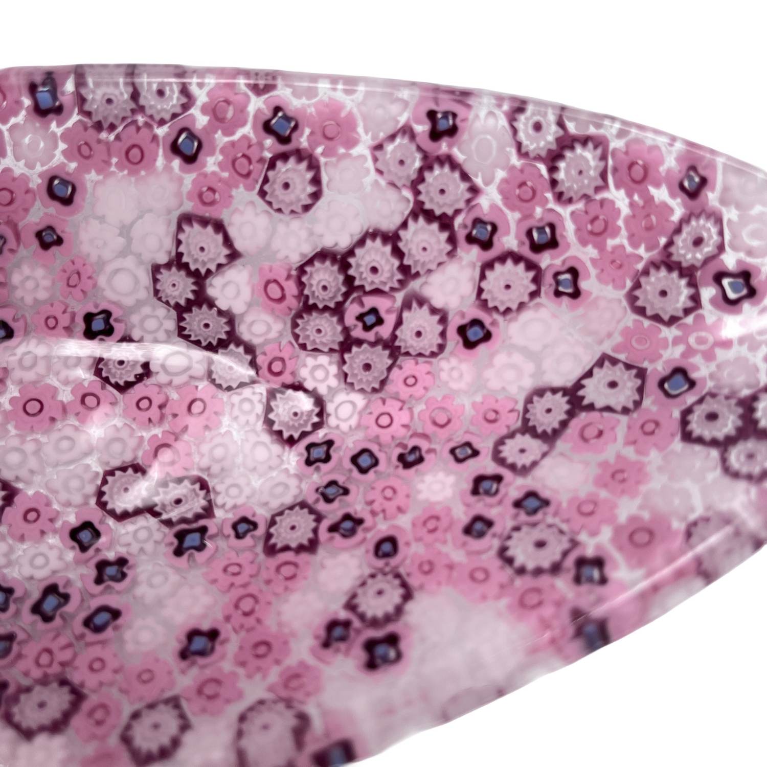 Ruby Murrina Millefiori Murano Glass Catch All Dish