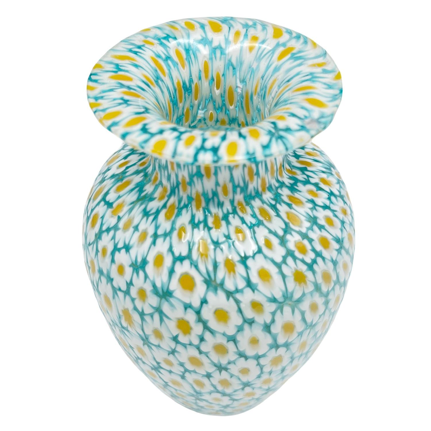 Daisy Murrina Millefiori Murano Glass Vase