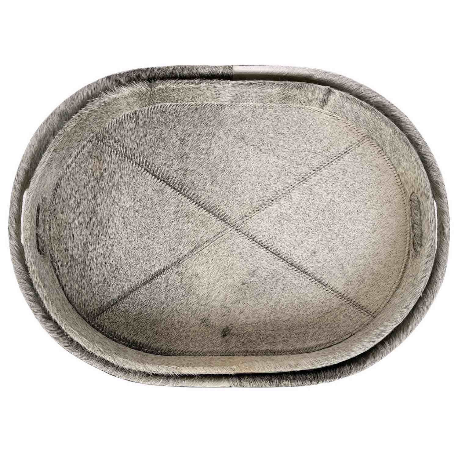 Hair-on-Hide Oval Trays - Set of 2