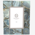 Load image into Gallery viewer, Rectangular frame in natural pastel grey agate, 4x6 inches
