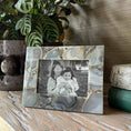 Load image into Gallery viewer, Rectangular frame in natural pastel grey agate, 4x6 inches
